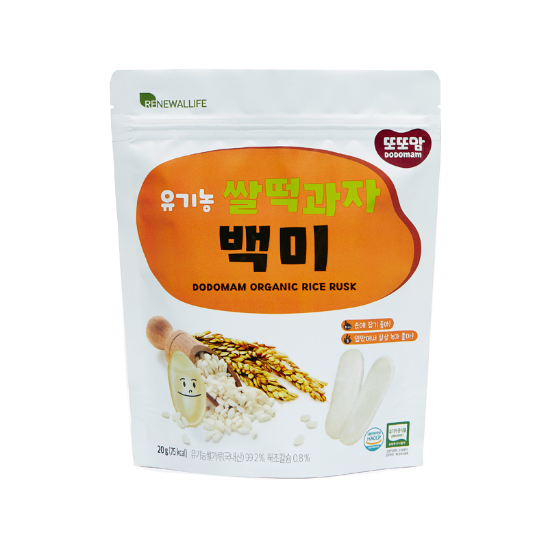 韩国原装进口丽幼儿哆哆妈有机大米饼（原味）20g