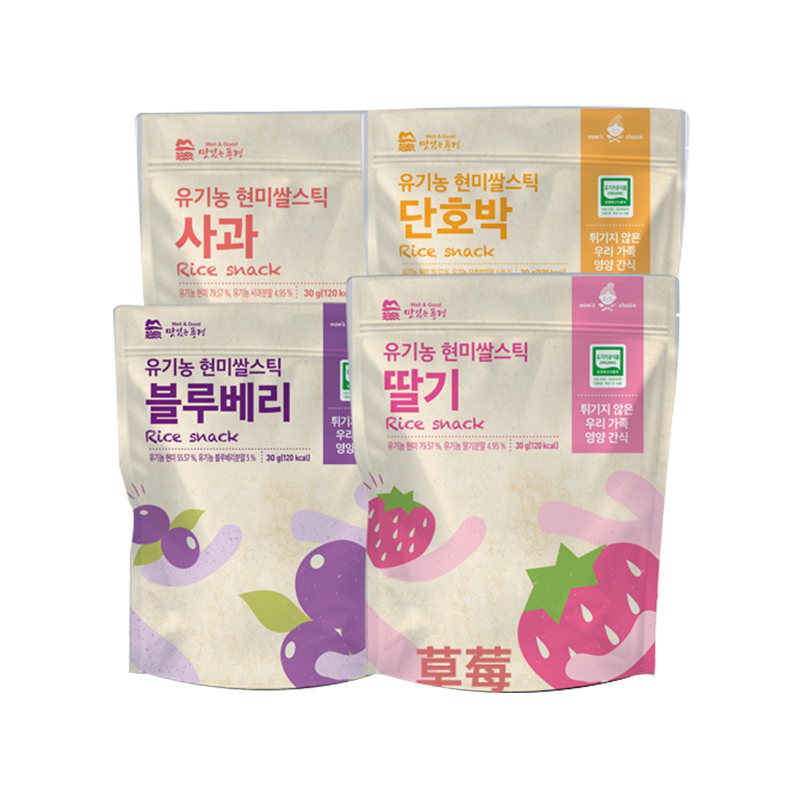 韩国进口海迪梦贝贝泡芙条30g 草莓蓝莓甜南瓜苹果4口味混发