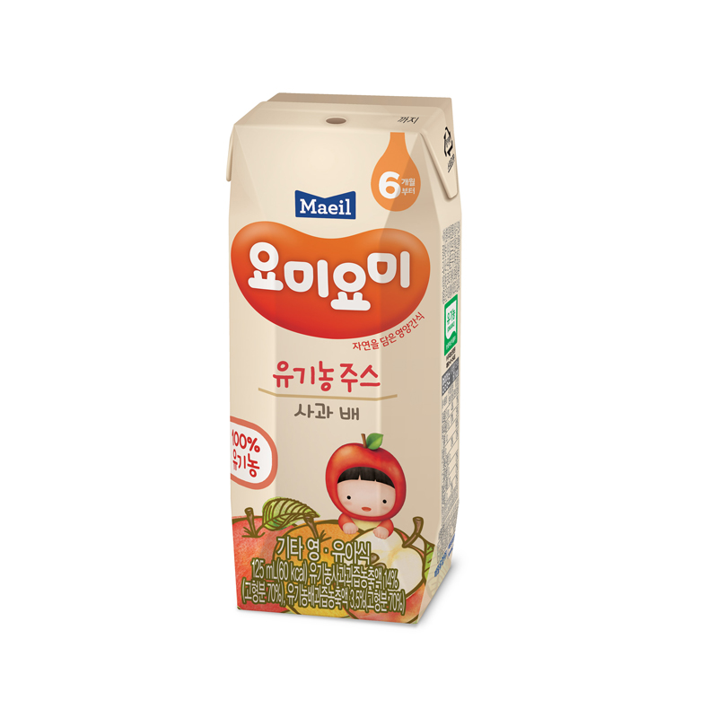 韩国原装进口每日吖咪果汁 (苹果+梨)125ml