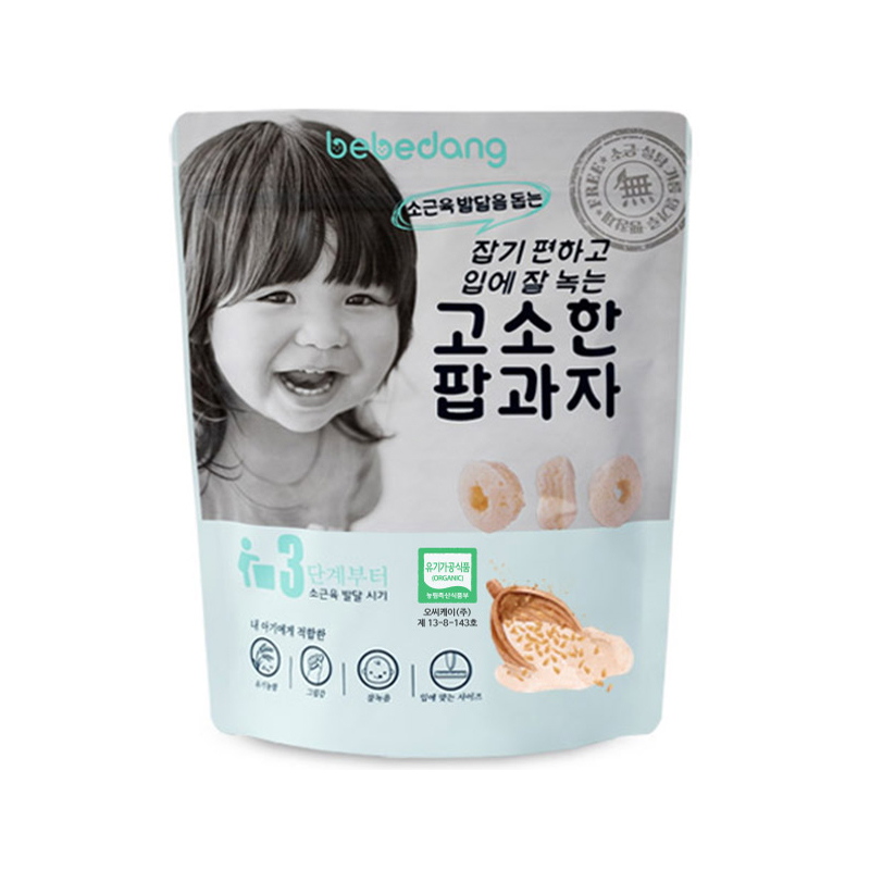 韩国原装进口bebedabg贝贝团糙米圈(原味) 50g