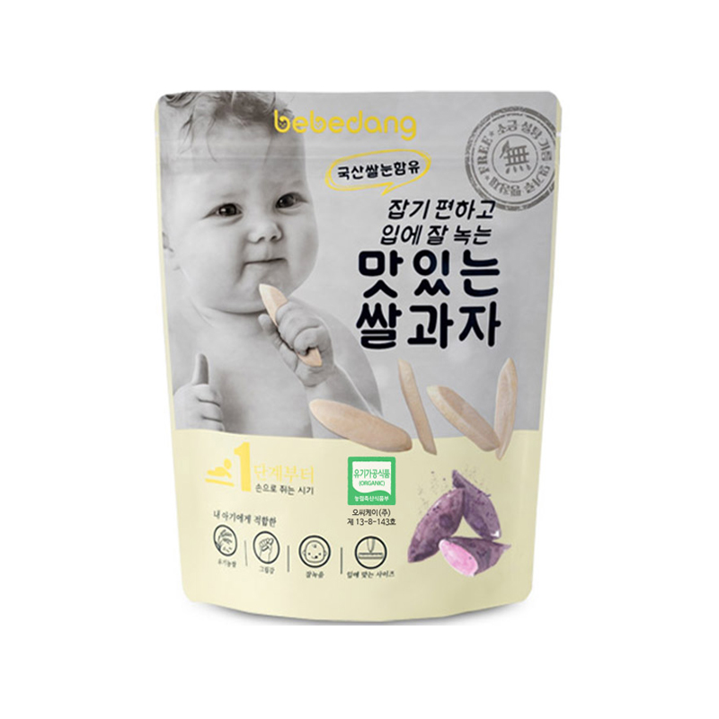 韩国进口bebedang贝贝团大米饼(紫薯味) 30g