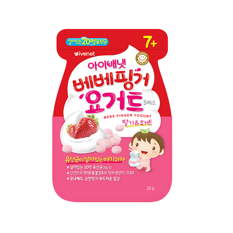 韩国艾唯倪贝贝酸奶溶溶果草莓味20g一袋