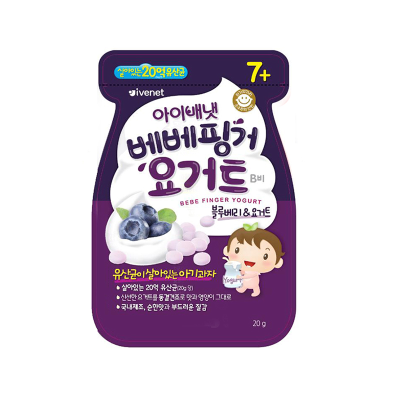 韩国艾唯倪贝贝酸奶溶溶果蓝莓味20g一袋