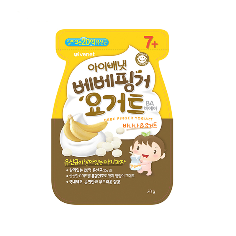韩国艾唯倪贝贝酸奶溶溶果香蕉味20g一袋