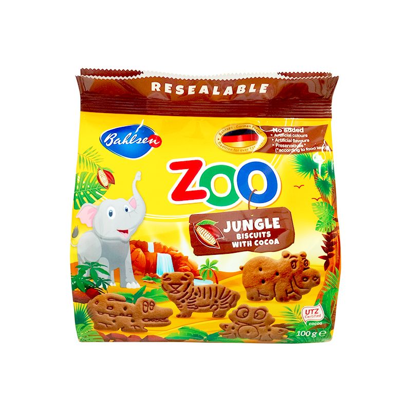 德国莱布尼兹Leibniz 百乐顺动物饼干大象100g 巧克力味