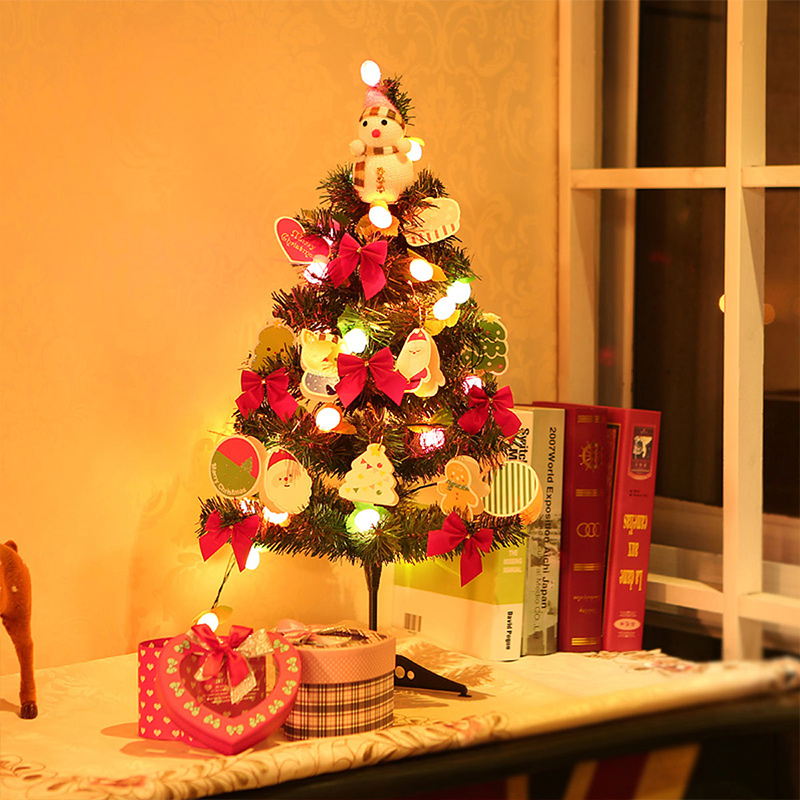 爱满屋 圣诞节装饰品拼装圣诞树套餐 60cm桌面迷你圣诞树