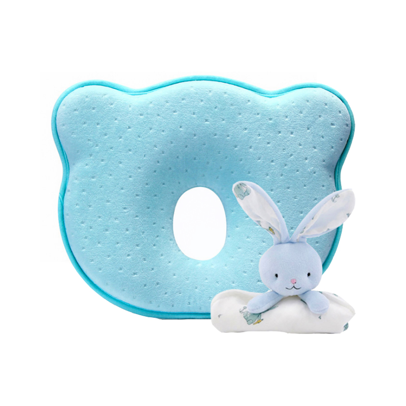 美国choopie婴儿睡眠套装礼包（定型枕+安抚巾）蓝