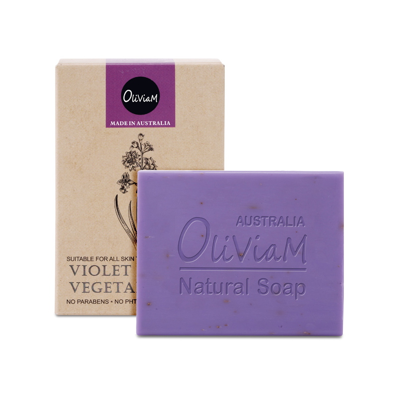 澳大利亚Oliviam奥利维亚浓情紫罗兰植物精油皂100g/块