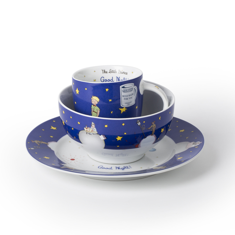 德国原产KOENITZ酷尼子英语版小王子杯碟碗餐具三件套