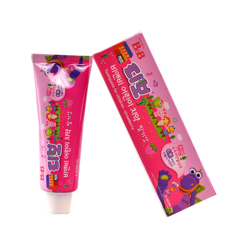 韩国保宁BB儿童防蛀护齿牙膏 草莓味 80g（原装本土版）