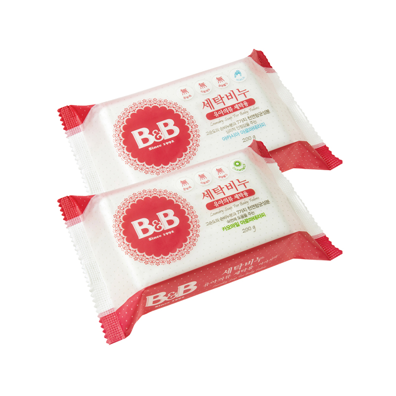 韩国保宁B&B洗衣香皂洋槐香200g+甘菊香200g组合装