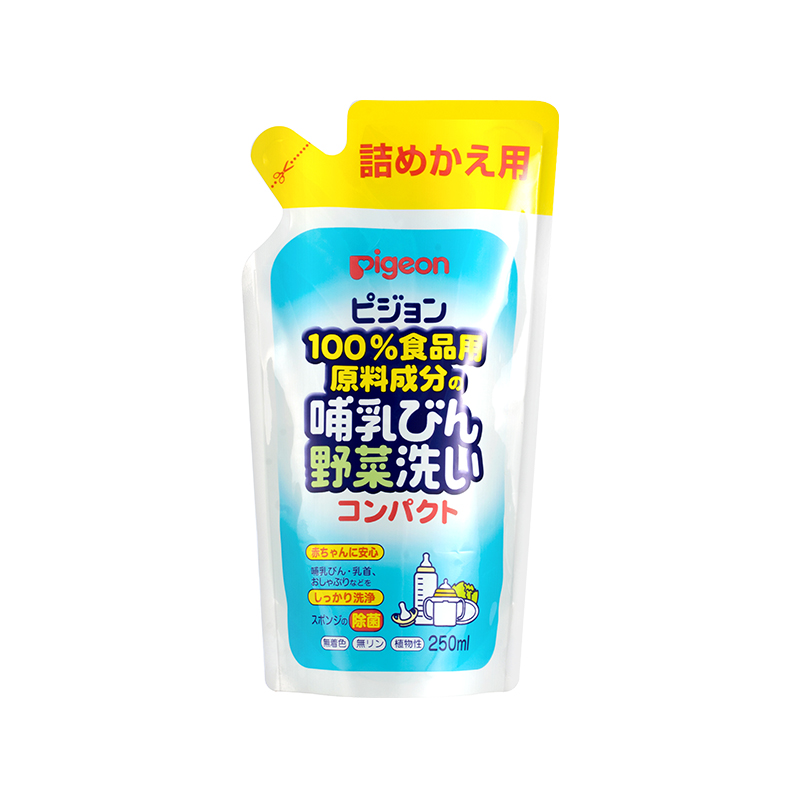 日本贝亲Pigeon 奶瓶果蔬清洗液替换装 250ml