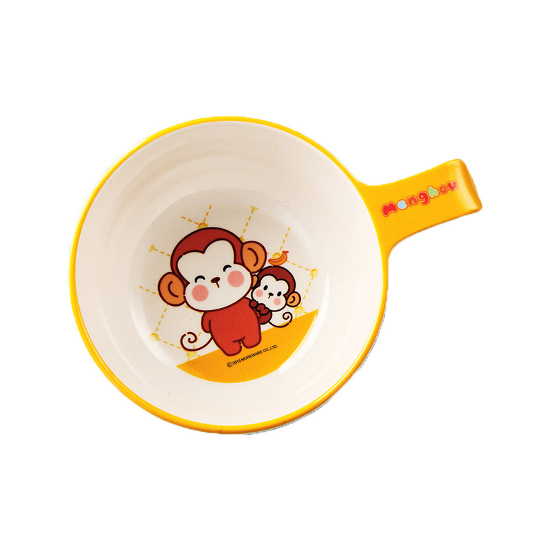 五和萌猴系列儿童密胺餐具碗筷分格盘水杯调羹可爱MH563橙子碗