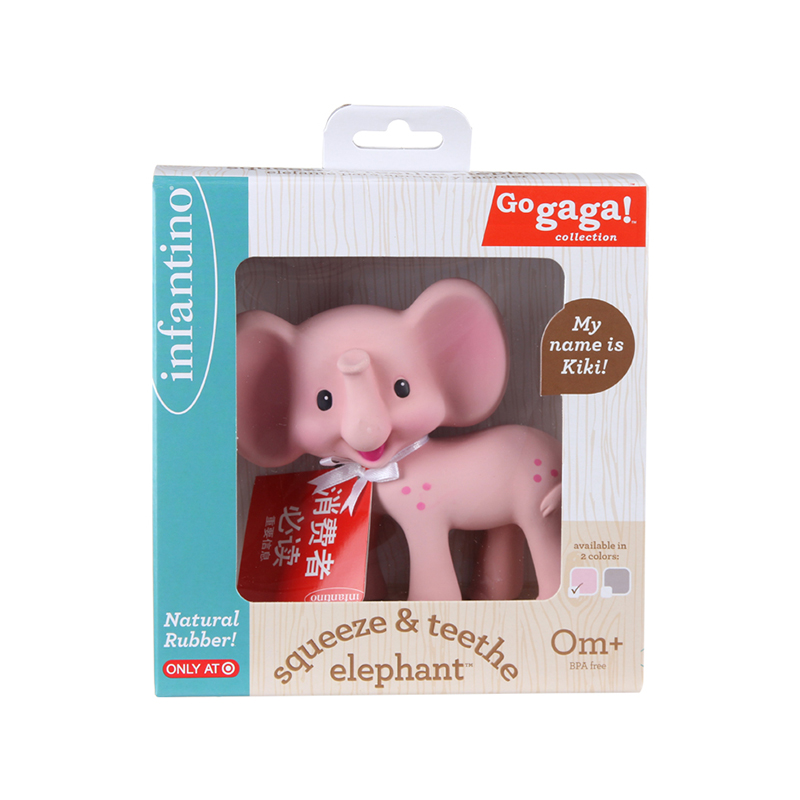 美国婴蒂诺infantino小象宝宝牙胶（粉色）005065