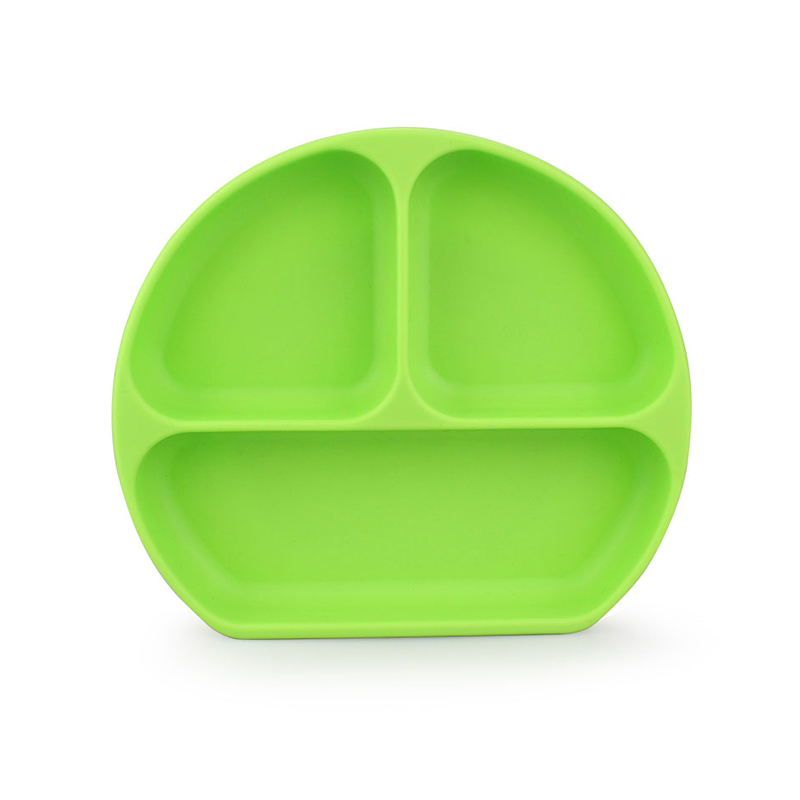 美国bumkins全硅胶分隔吸盘辅食碗 绿色