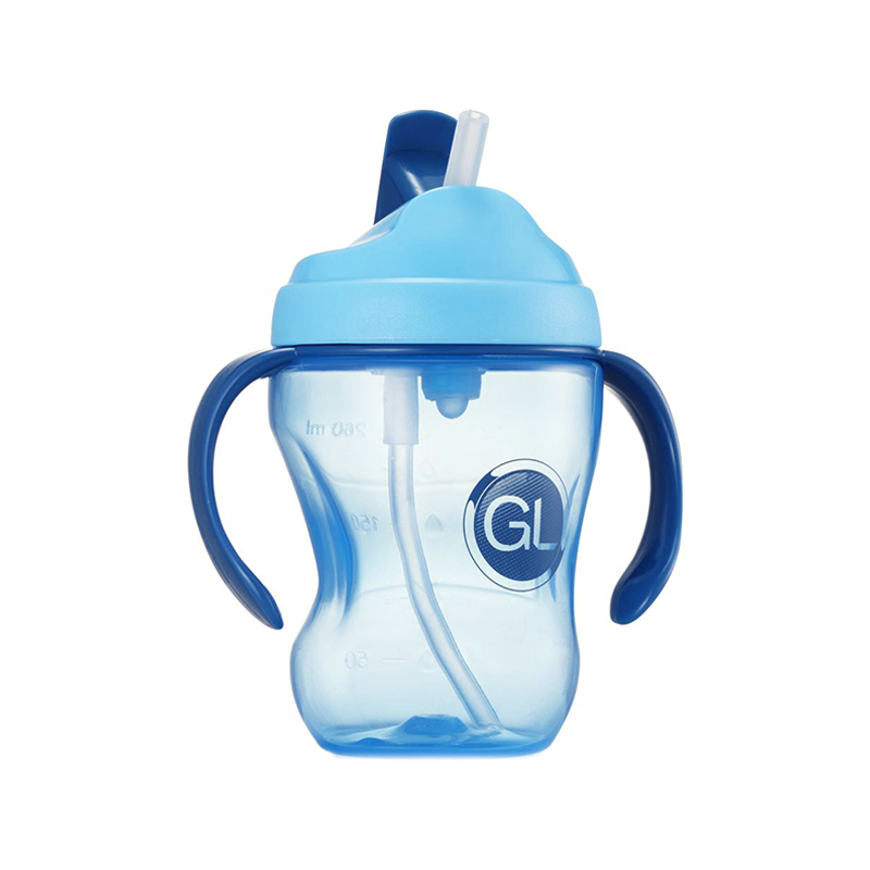 美国格朗GL学饮杯吸管杯儿童水杯GLXY-01B 蓝色
