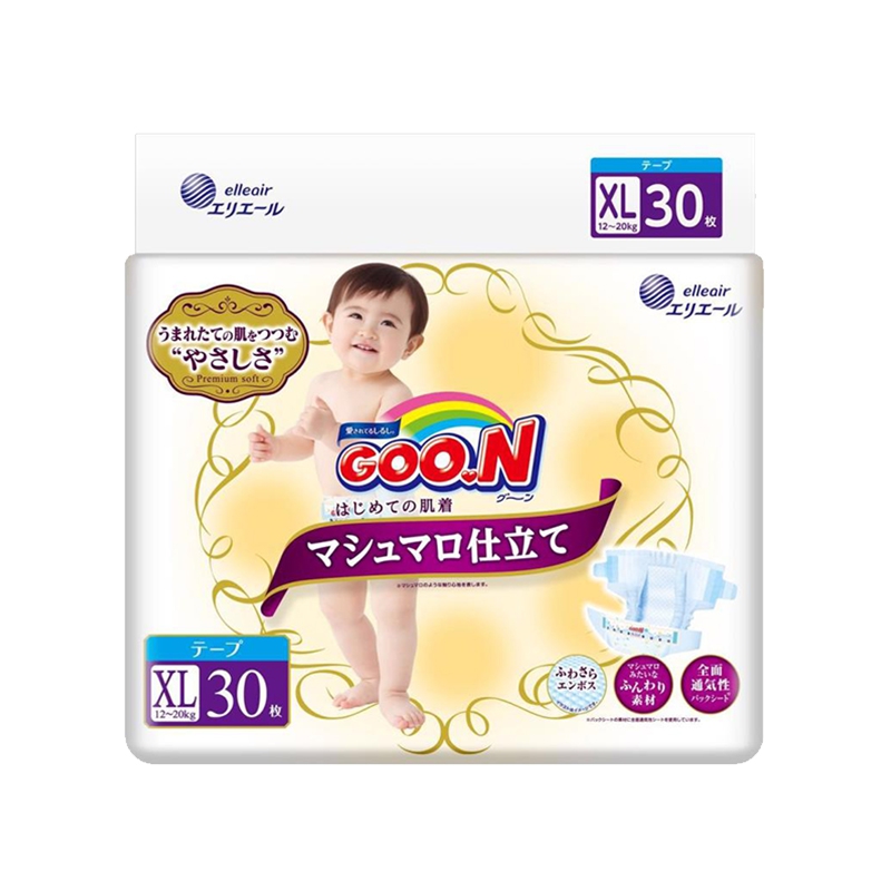 日本大王Goon棉花糖纸尿裤XL30片