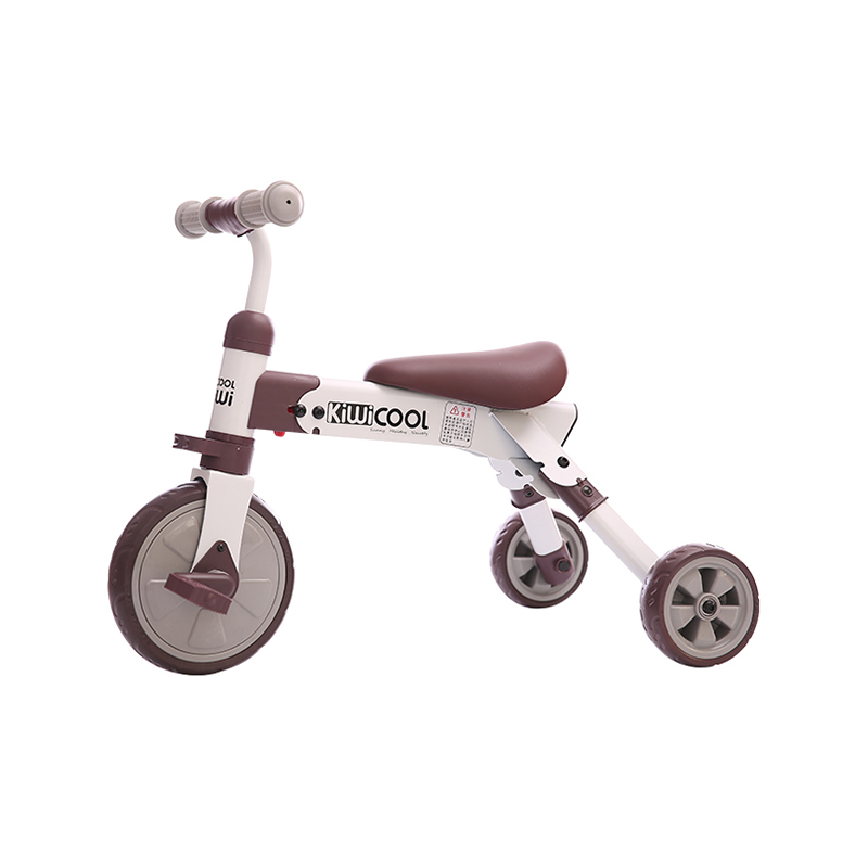 德国kiwicool儿童三轮车脚踏车 轻便滑行折叠自行车1-3-5周岁 大咖紫